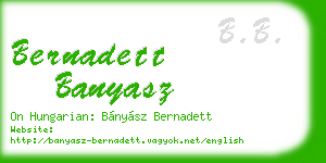 bernadett banyasz business card