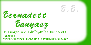 bernadett banyasz business card